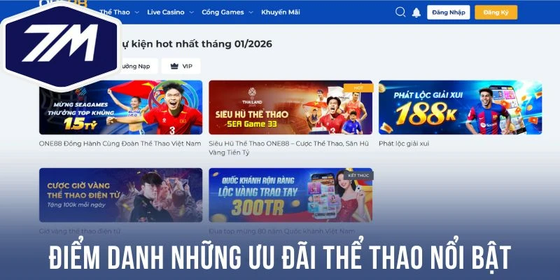 Điểm danh những ưu đãi thể thao nổi bật