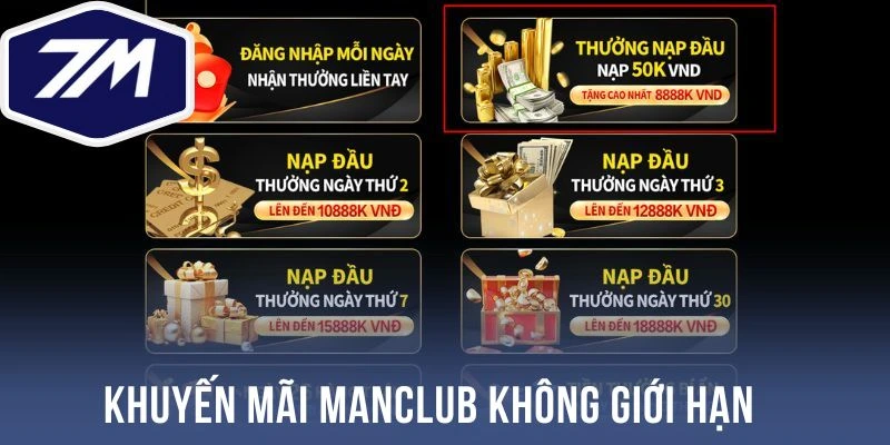 Khuyến mãi Manclub không giới hạn