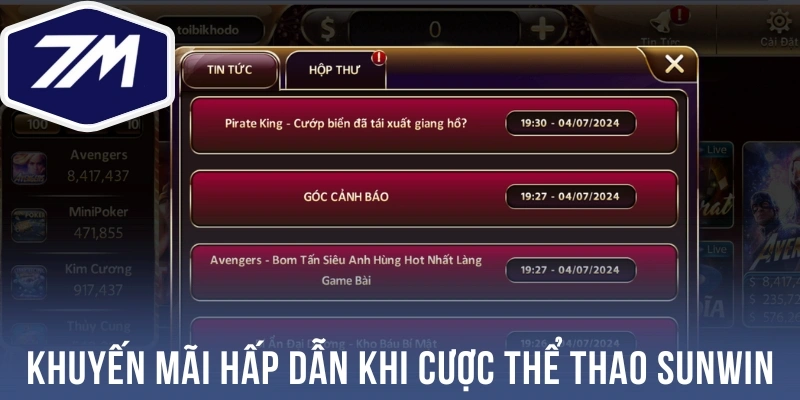 Nhận khuyến mãi hấp dẫn khi cược thể thao cùng Sunwin