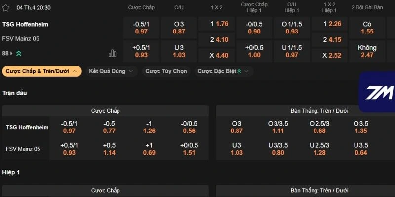 Nhận định kèo Hoffenheim vs Mainz 05