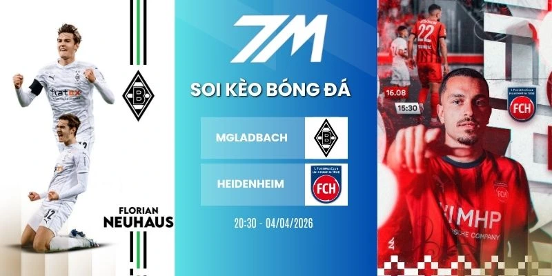 Tỷ Lệ Kèo M’gladbach Vs Heidenheim Hôm Nay Ngày 04/04/2026 – Bundesliga